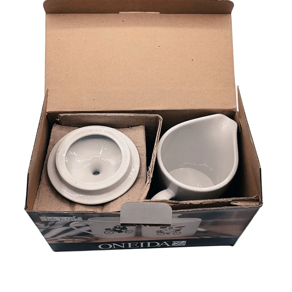 Oneida CHEFS TO GO Sugar Bowl & Creamer |New In Box - Picture 3 of 4